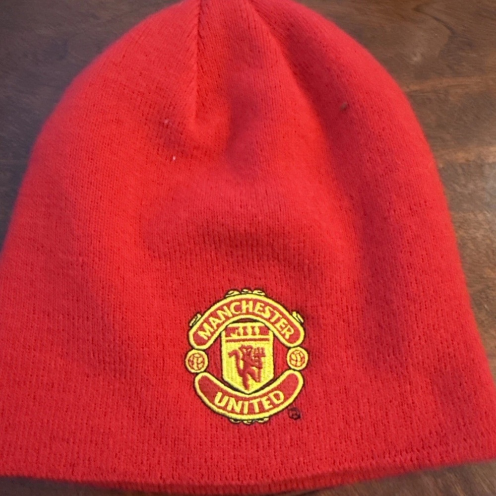 Manchester United football Red Beanie unisex